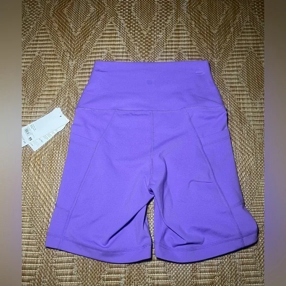 YOGALICIOUS® LUX Women's Workout Short Set: 7" Purple & Grey, Size XS,NWT - Picture 8 of 12